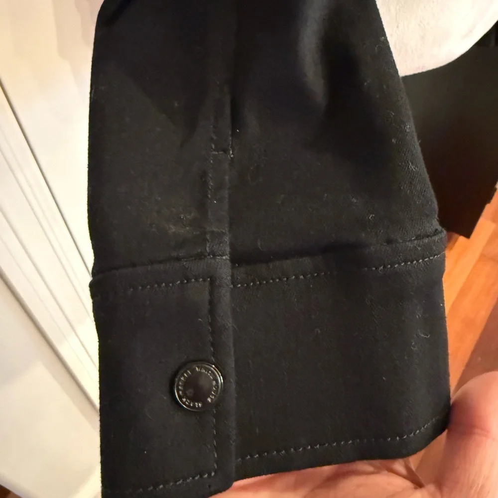 WHBM Cotton Blend Black Jacket with White Embroidery - Picture 6 of 9